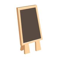 Empty Blackboard For Menu With Wooden Frame vector