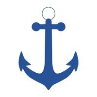 Blue Anchor Icon vector