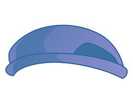 azul gorra icono vector