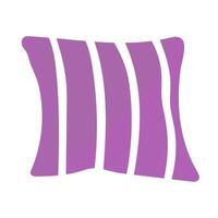 Violet White Stripe Pillow Illustration vector