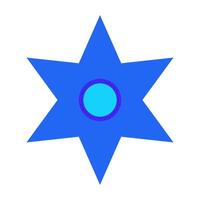 Blue Geometric Star Icon vector