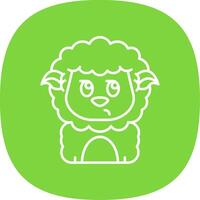 Suspicious Line Curve Icon vector