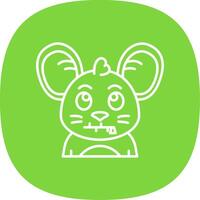 Zipped Line Curve Icon vector
