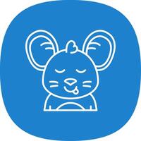 Tongue Line Curve Icon vector