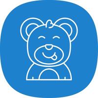 Tongue Line Curve Icon vector