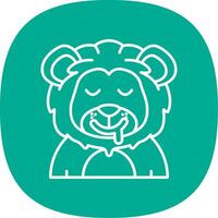 Drooling Line Curve Icon vector