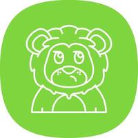 Suspicious Line Curve Icon vector