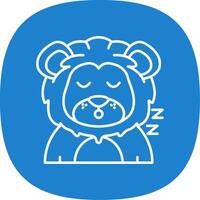 Sleep Line Curve Icon vector