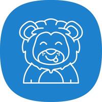 Tongue Line Curve Icon vector