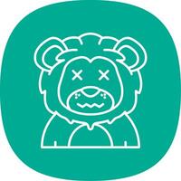 Dead Line Curve Icon vector