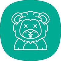 Dead Line Curve Icon vector
