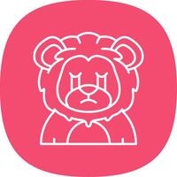 Cry Line Curve Icon vector
