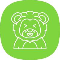Laugh Line Curve Icon vector