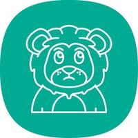 Sad Line Curve Icon vector