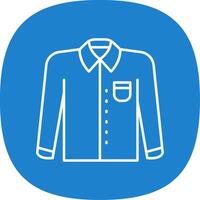 Formal shirt Line Curve Icon vector