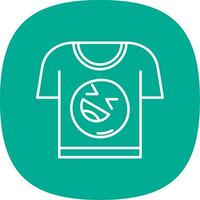 Tee Line Curve Icon vector