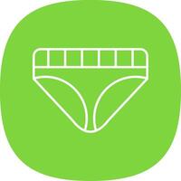 Underwear Line Curve Icon vector