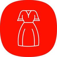 Women dress Line Curve Icon vector