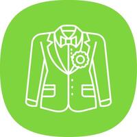 Groom suit Line Curve Icon vector