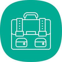 Bag Line Curve Icon vector