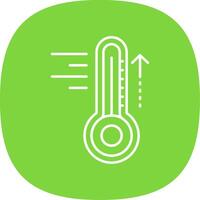 Hot Line Curve Icon vector