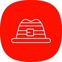 Hat Line Curve Icon vector