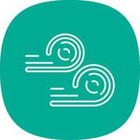 Wind Line Curve Icon vector