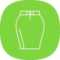 Skirts Line Curve Icon vector