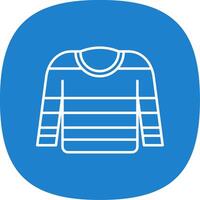 Jumper Line Curve Icon vector