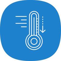 Cold Line Curve Icon vector