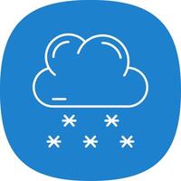 Snow Line Curve Icon vector