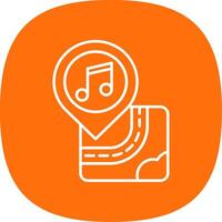 Concert Line Curve Icon vector