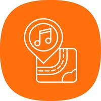 Concert Line Curve Icon vector