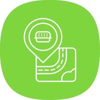 Food Line Curve Icon vector