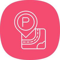 Parking Line Curve Icon vector