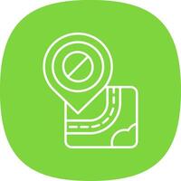 Forbidden Line Curve Icon vector