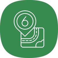 Six Line Curve Icon vector