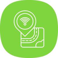 Wifi Line Curve Icon vector