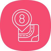 Eight Line Curve Icon vector