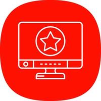 Star Line Curve Icon vector