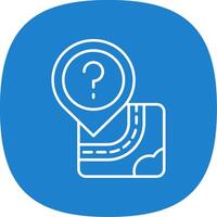 Question Line Curve Icon vector