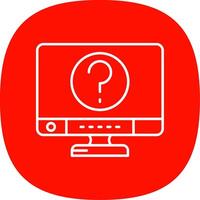 Question Line Curve Icon vector