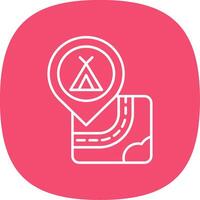 Caming Line Curve Icon vector