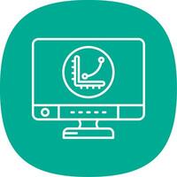 Graph Line Curve Icon vector