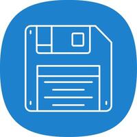 Floppy disk Line Curve Icon vector