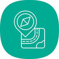 Navigation Line Curve Icon vector