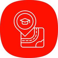 University Line Curve Icon vector