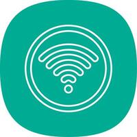 Wifi Line Curve Icon vector