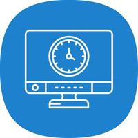 Time Line Curve Icon vector