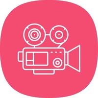 Video camera Line Curve Icon vector